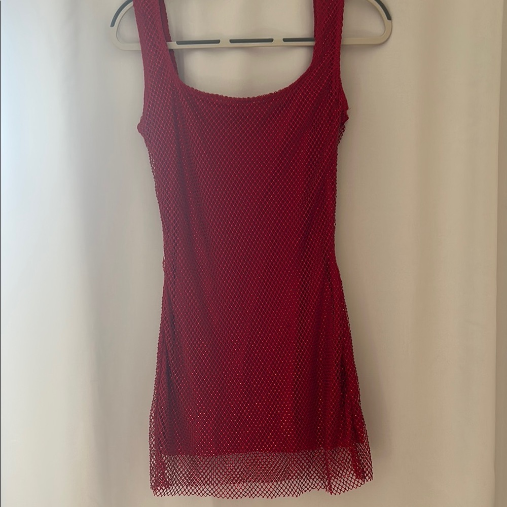 Princess Polly Red Mesh Mini Dress